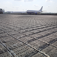 HaTelit grid stabilizes aircraft taxiway before asphalting