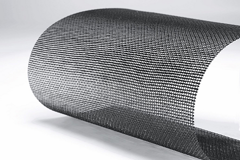 Material view of the PES-PVC 73 52.144 mesh for the Tectura Textile façade