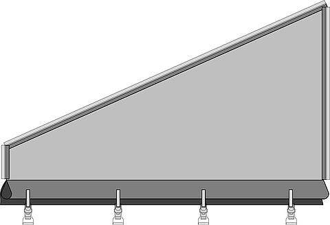 Picture of a trapezoidal gable, a variant of the Lubratec clamping variants