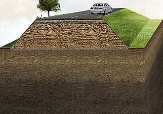 Dam Base Reinforcement using Geotextile Fabric Geo fabric for dam base reinforcement