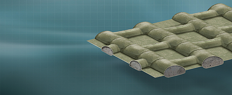 Tubular grid of Incomat® Crib concrete mat