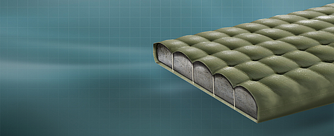 Detailed view of Incomat® Standard concrete mat