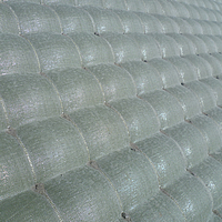 Detail view of the geotextile cover